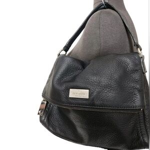 Kate Spade Highland Place Maria Small Y2K Quiet Luxury Black Leather Purse Bag